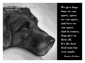 NEW Dog quote card: Chocolate Lab / Margery Facklam wisdom. $4.00, via ...