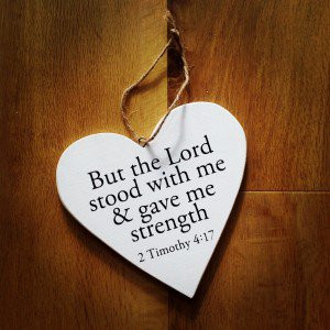 Heart Quotes, Hanging Hearts, Bible quote, Strength quote.
