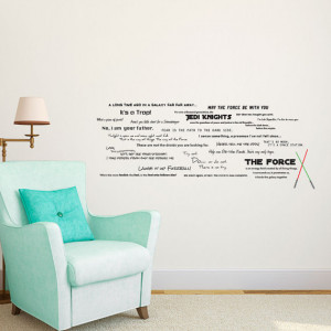 Star Wars Trilogy Wall Quote Decal Collection with Lightsabers - Wall ...