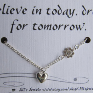 Dream Lucky Charm Necklace and Friendship Quote Inspirational Card ...