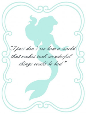 Quotes About Mermaids Beauty Mermaid Ariel Quote Card