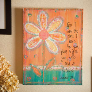 > Christian Art > Religious Flower Painting Bible Verse Oil Painting ...