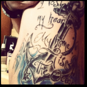 My Sleeping With Sirens tattoo. Dont Fall Asleep At The Helm lyrics ...