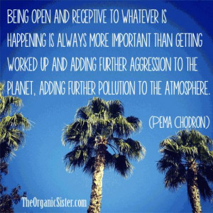 Pema Chodron quote - open and receptive