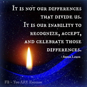 Accept differences:)