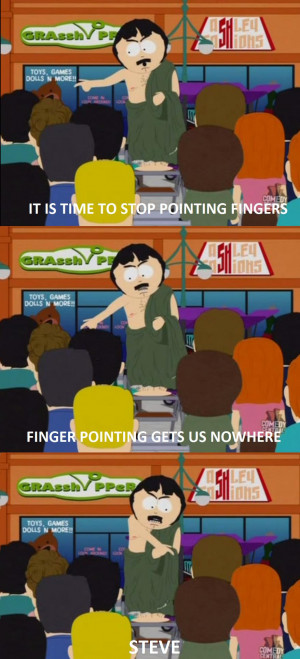 ... Prophet That Needs Steve To Stop Pointing Fingers On South Park