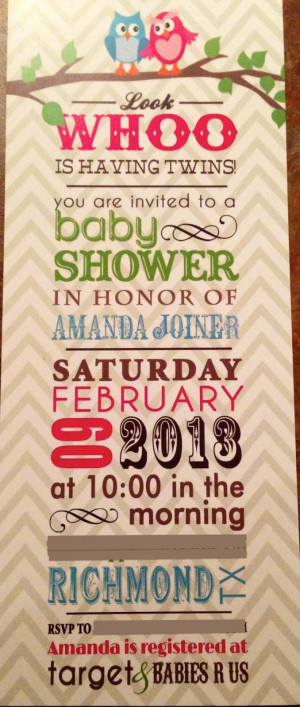 Loved the cute invitation!