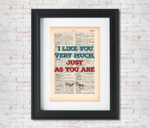 Bridget Jones Diary Quote Just as you are Dictionary art print ...