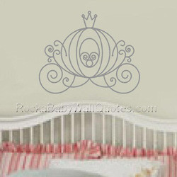 2150 CINDERELLA'S CARRIAGE Girls Wall Decal