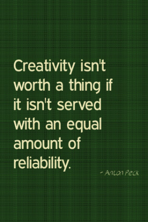 ... thing if it isn’t served with an equal amount of reliability