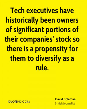 Tech executives have historically been owners of significant portions ...