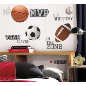 Removable Wall Decals - All Star Sports Sayings Wall Decals