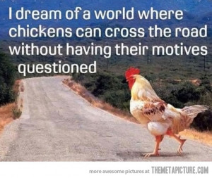 Funny photos funny chicken crossing the road