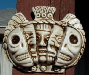 Aztec Death Mask Photograph