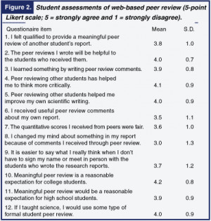 peer review questionnaire