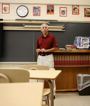 Assistant principal Patrick McLaughlin in a St. Francis Prep high ...
