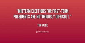 Midterm elections for first-term presidents are notoriously difficult ...