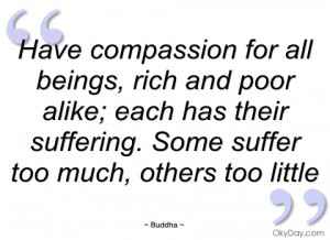 have compassion for all beings buddha