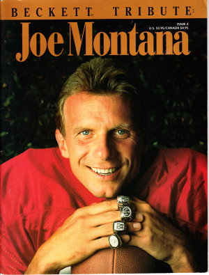 Joe Montana San Francisco 49ers 1993 Beckett Tribute magazine