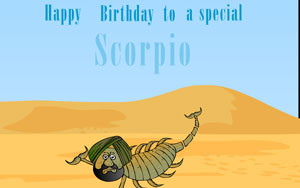 SantaBanta Greetings - Birthday - Scorpio e-cards