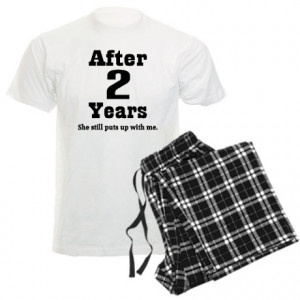 2nd Anniversary Funny Quote Men's Light Pajamas