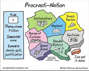 procrastination, funny maps