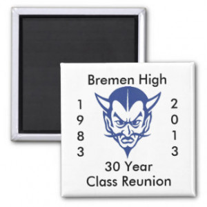 BlueDevil, Bremen High 30 Year Class Reunion Fridge Magnets