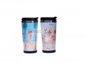 wall starbucks style fashion travel tumbler travel cup water bottle