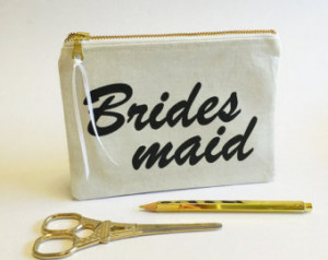 Bridesmaid gift, pouch for bridesmaids, wedding favor, bridesmaid ...