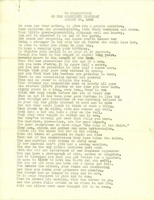 Copy Of An 1866 poem In An