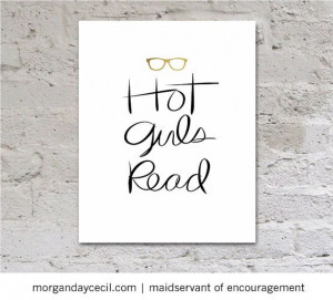 Smart is new sexy Gold Black Hot Girls Read by MaidservantOf, $9.00