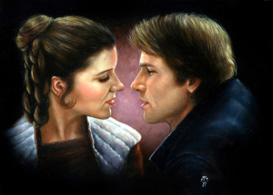 Leia and Han Solo han and leia