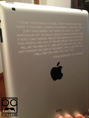No One Better Steal My iPad, Or Else… [Photo]