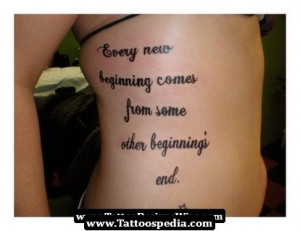 Country Music Tattoo Quotes Feminine quote tattoo on side