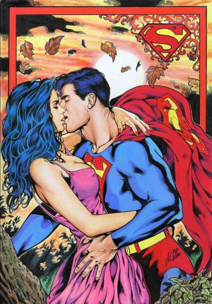 Superman Kissing Lois Lane :: by Al Rio: Lois Lane, Superhero Romances ...