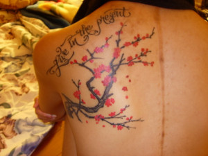 Japanese Cherry Blossom Shoulder Tattoo