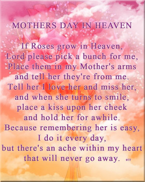 MOTHERS DAY IN HEAVEN