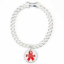 Fight Stroke (Red Ribbon Causes) Charm Bracelet, O for