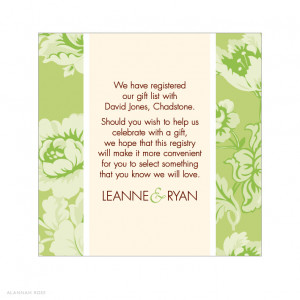 Home » Wedding Stationery » Lime Tapestry