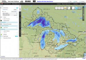 Great Lakes Depth Map