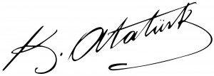 Signature of Mustafa Kemal Atatürk