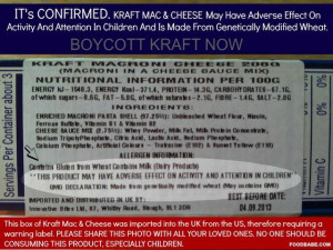 10. Kraft mac ‘n cheese’s warning label
