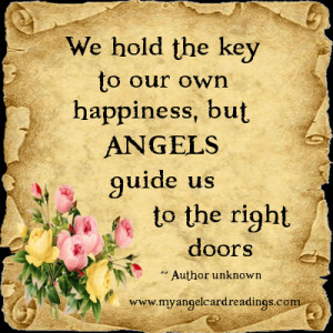 ... but angels guide us to the right doors author unknown more angel