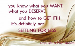 Don't settle for less!!!