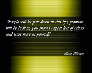 Inspiring Quote by Leon Brown with Picture !!