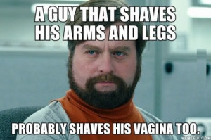 In response to the new trend of men shaving their arms and legs