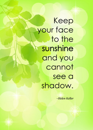 Print of quote by Helen Keller, 