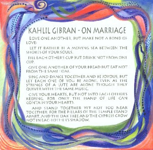 On Marriage Kahlil Gibran quote (8x8) - Heartful Art by Raphaella ...