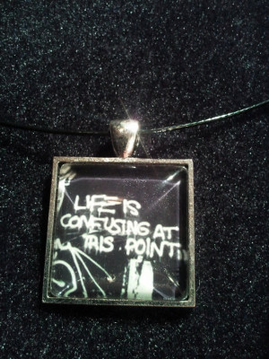 Pop culture necklace: Basquiat street art quote 