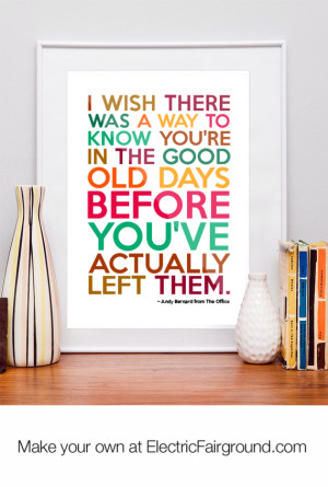 Andy Bernard from The Office Framed Quote